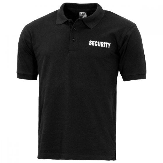 MFH Polo Shirt with Security Print Black