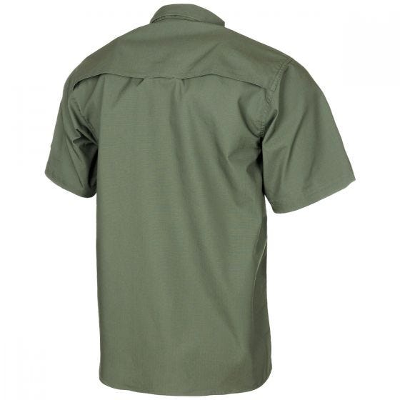 MFH Short Sleeved Teflon Coated Ripstop Attack Shirt OD Green