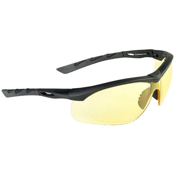 Swiss Eye Lancer Sunglasses - Yellow Lens / Black Rubber Frame