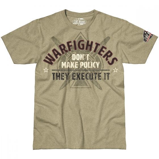 7.62 Design Warfighters Execute Policy T-Shirt Khaki Heather