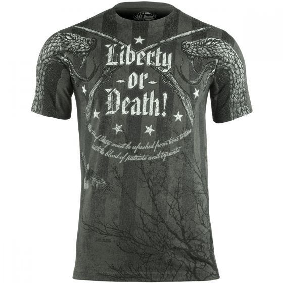 7.62 Design Liberty or Death T-Shirt Charcoal