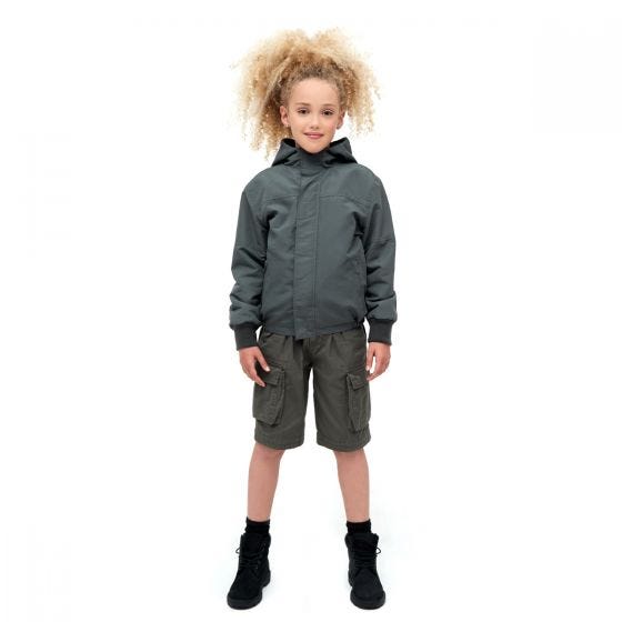 Brandit Kids Windbreaker Front Zip Anthrazit