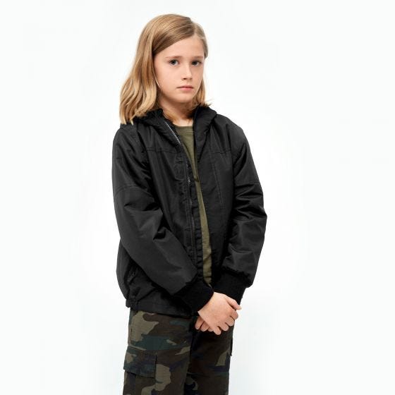 Brandit Kids Windbreaker Front Zip Black