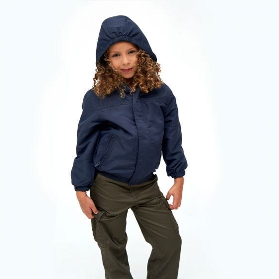 Brandit Kids Summer Windbreaker Front Zip Navy