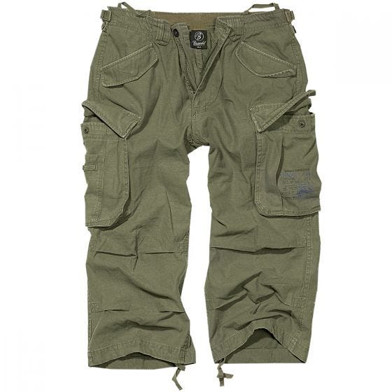 Brandit Industry Vintage 3/4 Shorts Olive