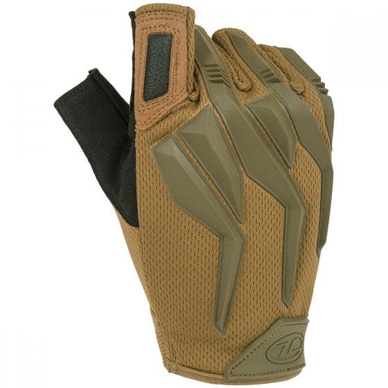 Highlander Forces Raptor Fingerless Gloves Coyote Tan