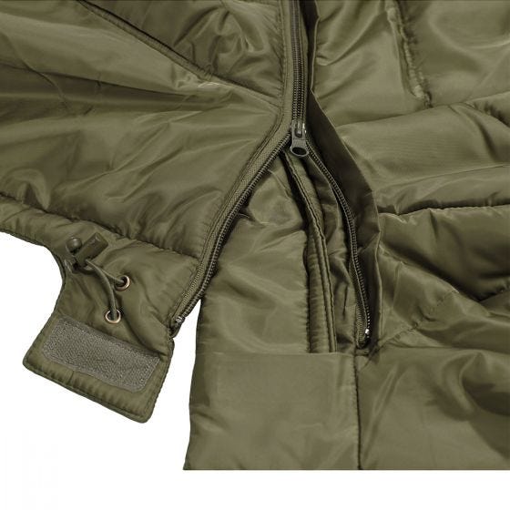 MFH Lined Vest with a Detachable Hood OD Green