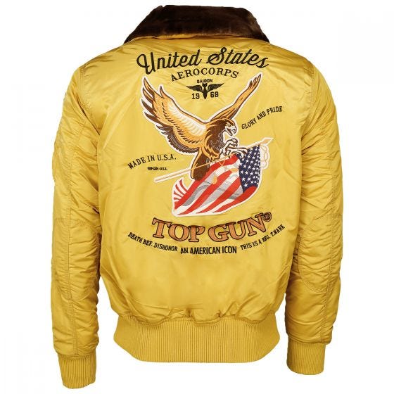 Mil-Tec Top Gun Flight Jacket Flying Tigers Yellow