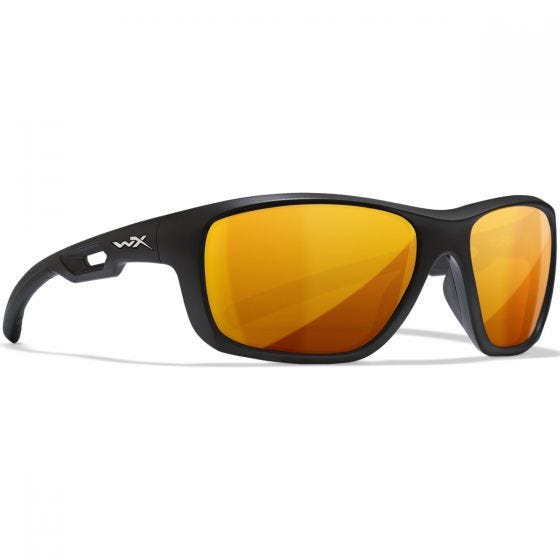 Wiley X WX Aspect Glasses - Captivate Polarized Bronze Mirror Lens / Matte Black Frame