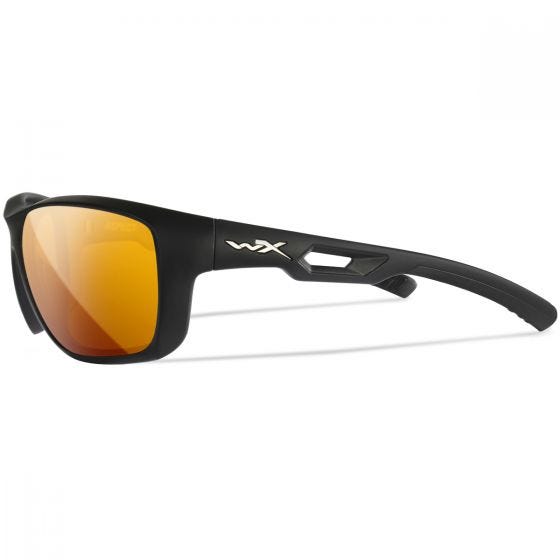 Wiley X WX Aspect Glasses - Captivate Polarized Bronze Mirror Lens / Matte Black Frame