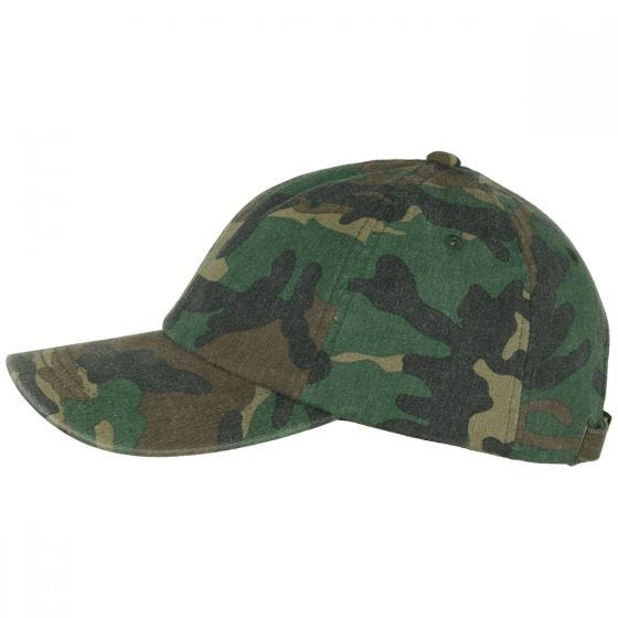 YP Low Profile Camo Washed Cap Woodland