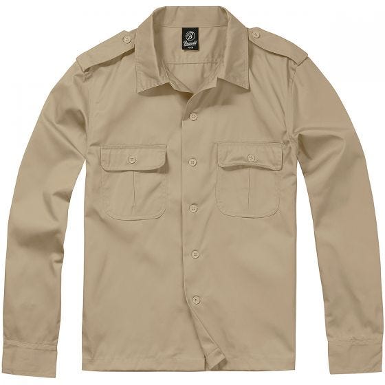 Brandit US Shirt Long Sleeve Beige