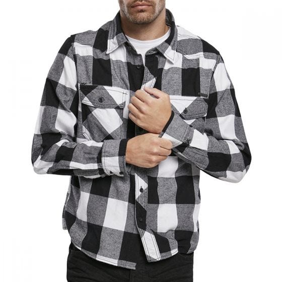 Brandit Check Shirt White / Black