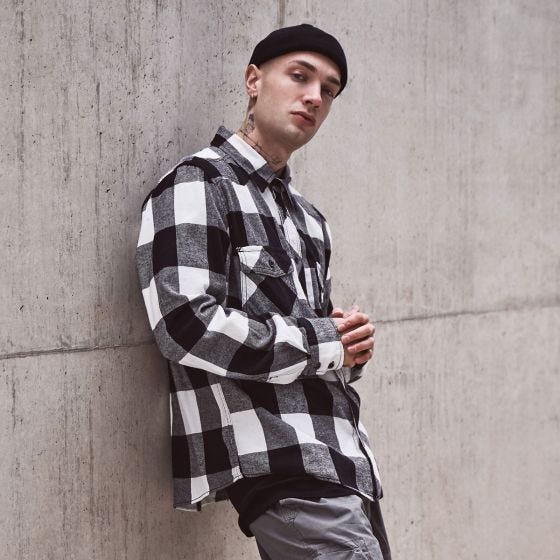 Brandit Check Shirt White / Black