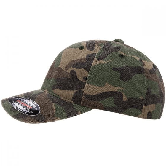 Flexfit Garment Washed Camo Woodland