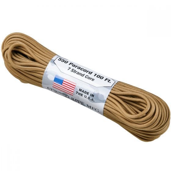 Atwood Rope 550 Lbs. Para Cord Coyote