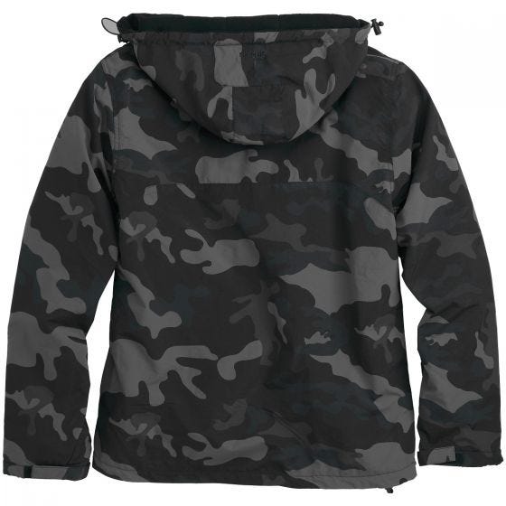 Surplus Windbreaker Jacket with Zipper Black Camo