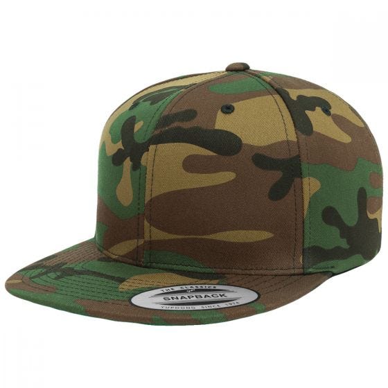 YP Camo Classic Snapback Cap Woodland