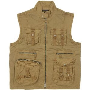Mil-Tec Vintage Survival Vest Prewashed Coyote