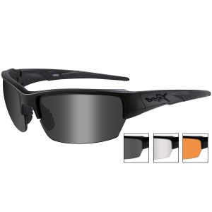 Wiley X WX Saint Glasses - Smoke + Clear + Light Rust Lens / Matte Black Frame