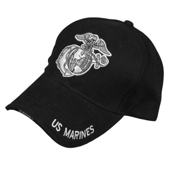 Mil-Tec US Marines Sandwich Baseball Cap Black