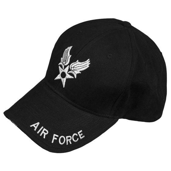 Mil-Tec Air Force Sandwich Baseball Cap Black
