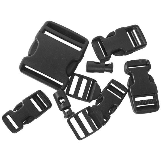 Mil-Tec 9 pcs. Buckle Set Black
