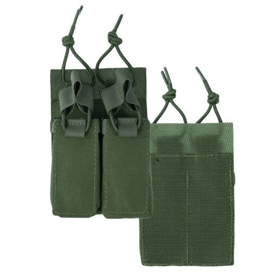 Mil-Tec Double Pistol Magazine Pouch with Hook-and-Loop Olive