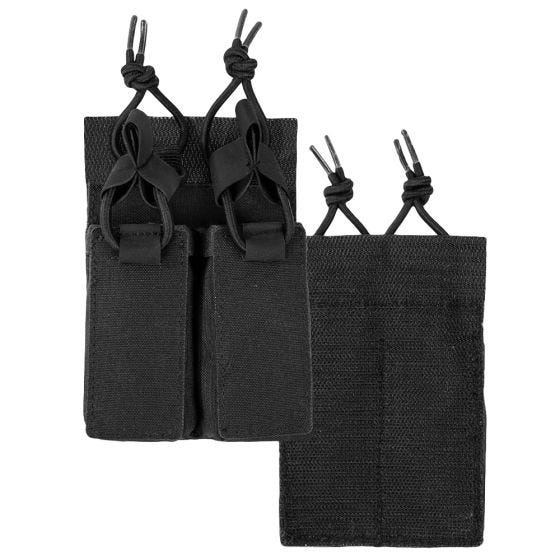 Mil-Tec Double Pistol Magazine Pouch with Hook-and-Loop Black