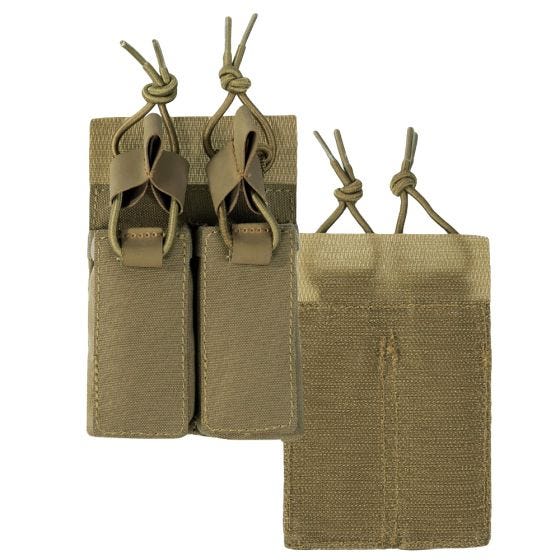 Mil-Tec Double Pistol Magazine Pouch with Hook-and-Loop Dark Coyote