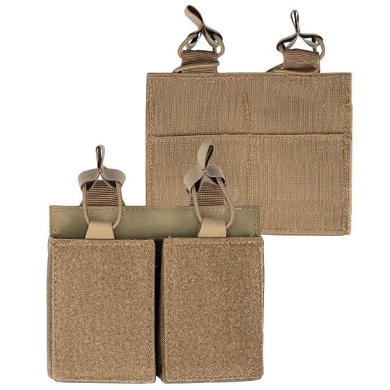 Mil-Tec Double Magazine Pouch with Hook-and-Loop Dark Coyote