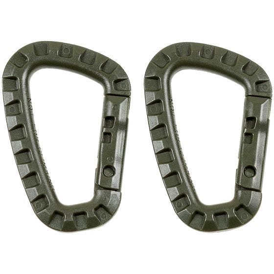 MFH Plastic Carabiner OD Green