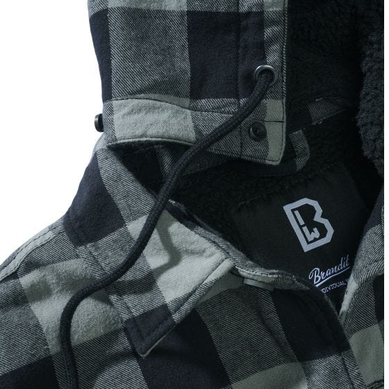 Brandit Lumber Hooded Jacket Black/Charcoal
