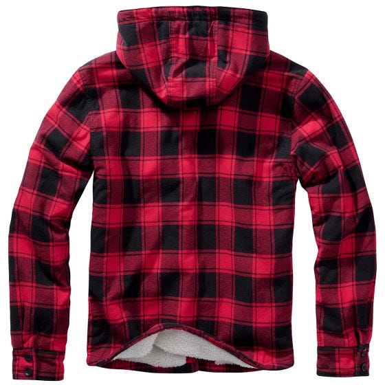 Brandit Lumber Hooded Jacket Red/Black