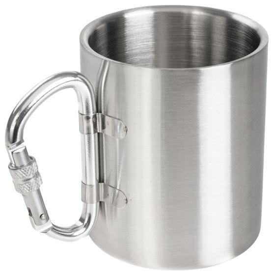Fox Outdoor Stainless Steel Double-Walled Cup With Carabiner