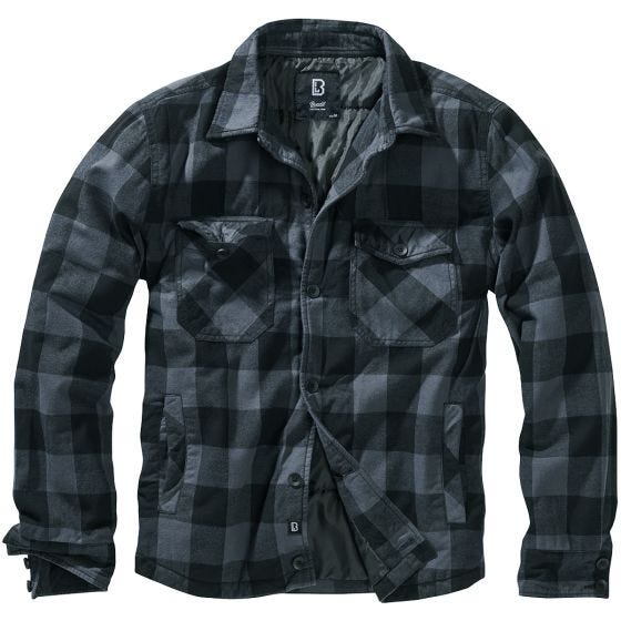Brandit Lumber Jacket Black / Grey
