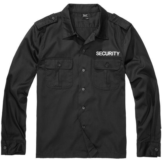 Brandit Security US Long Sleeve Shirt Black