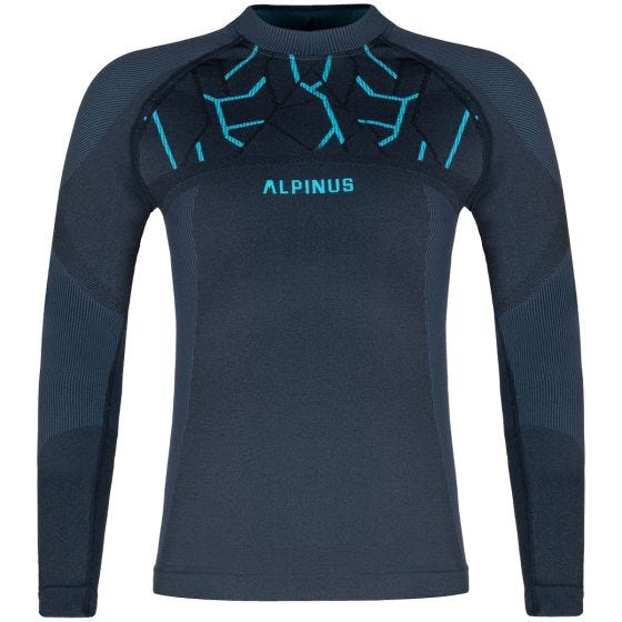 Alpinus Boy's Outdoor Gausdal Thermoactive Base Layer Set Graphite Blue