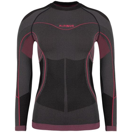 Alpinus Women's Outdoor Mora Thermoactive Base Layer Set Graphite Pink