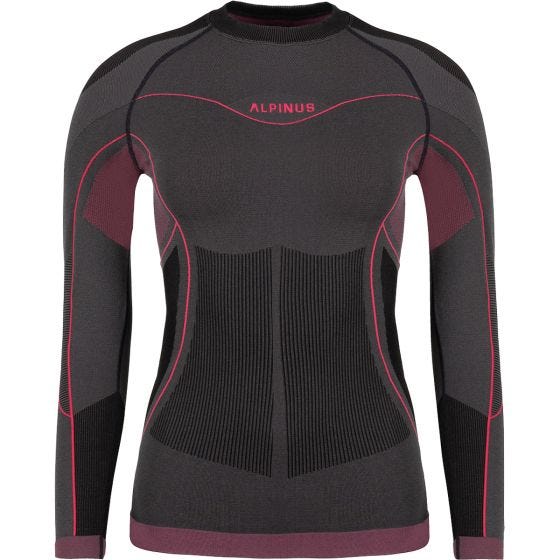Alpinus Women's Outdoor Mora Thermoactive Base Layer Top Graphite Pink