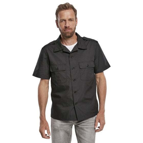 Brandit US Shirt Ripstop Short Sleeve Black