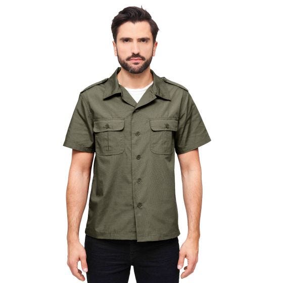 Brandit US Shirt Ripstop Short Sleeve Olive