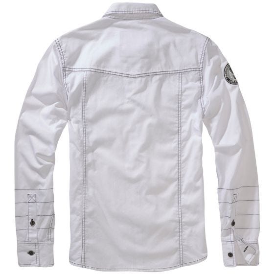 Brandit Luis Vintage Shirt with Badges White