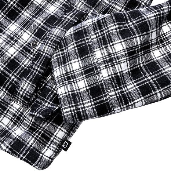 Brandit Classic Sherpa Checkered Jacket White/Black