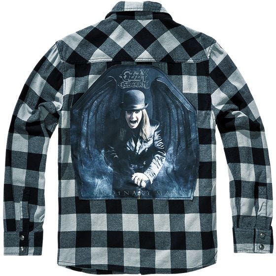 Brandit Ozzy Long-sleeve Checkshirt Black/Charcoal Checkered