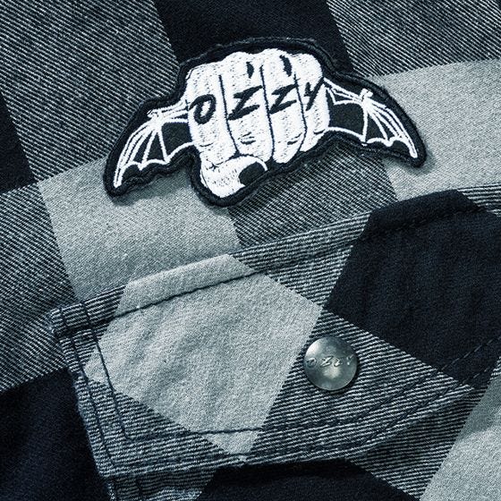 Brandit Ozzy Long-sleeve Checkshirt Black/Charcoal Checkered