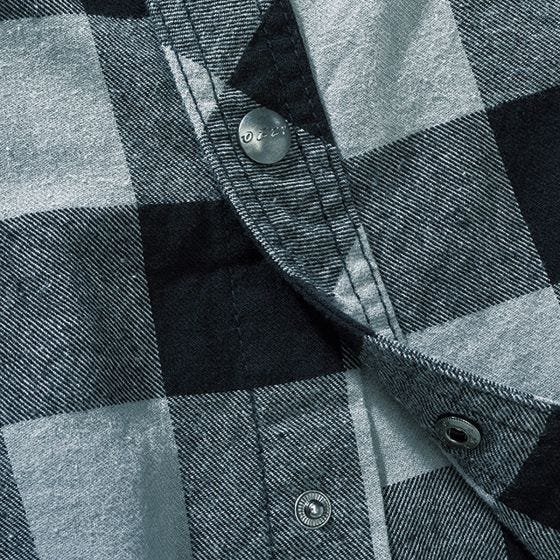 Brandit Ozzy Long-sleeve Checkshirt Black/Charcoal Checkered