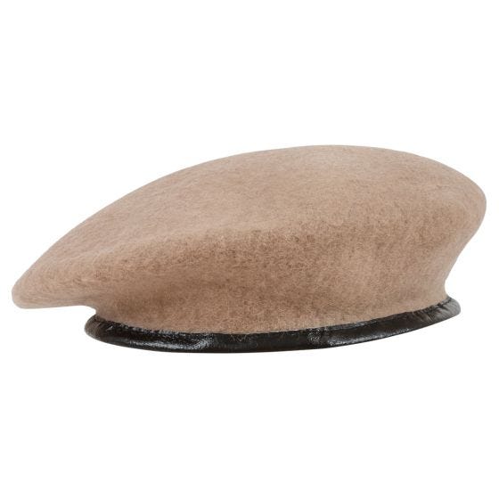 Highlander Military Beret Cap Sand Brown