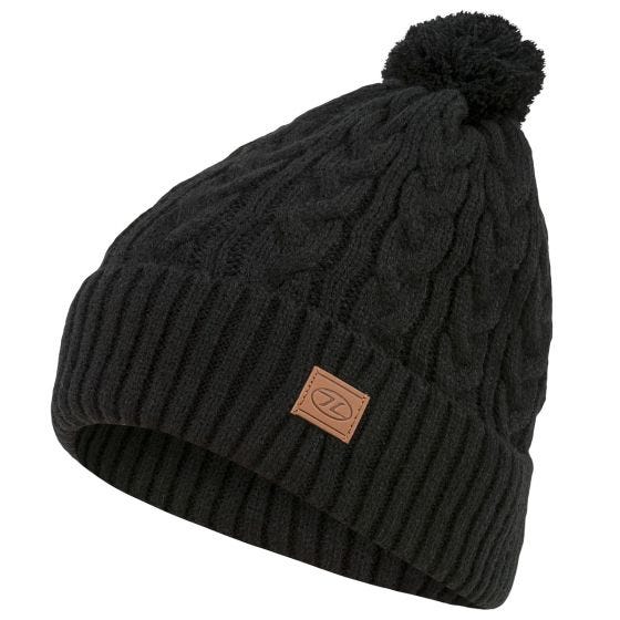 Highlander Beira Lined Bobble Hat Black