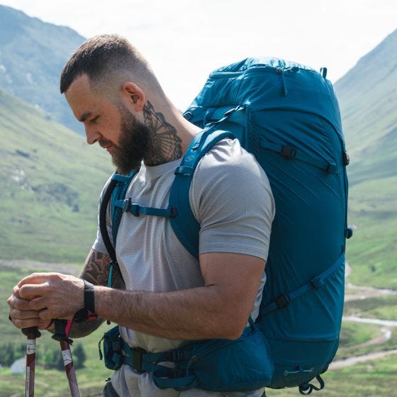 Highlander Men's Ben Nevis Rucksack 52L Petrol
